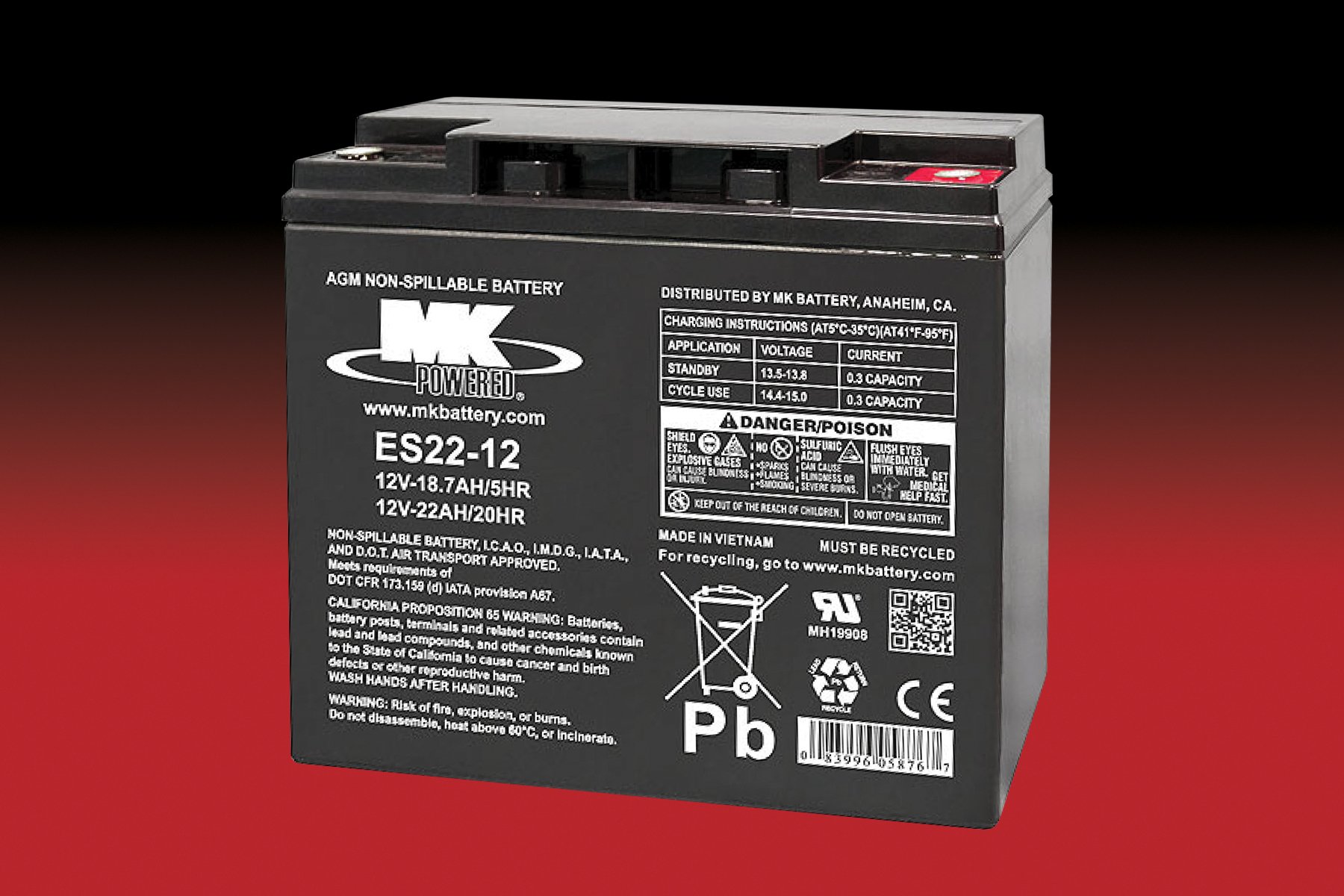 12V 22ah (ES22-12)