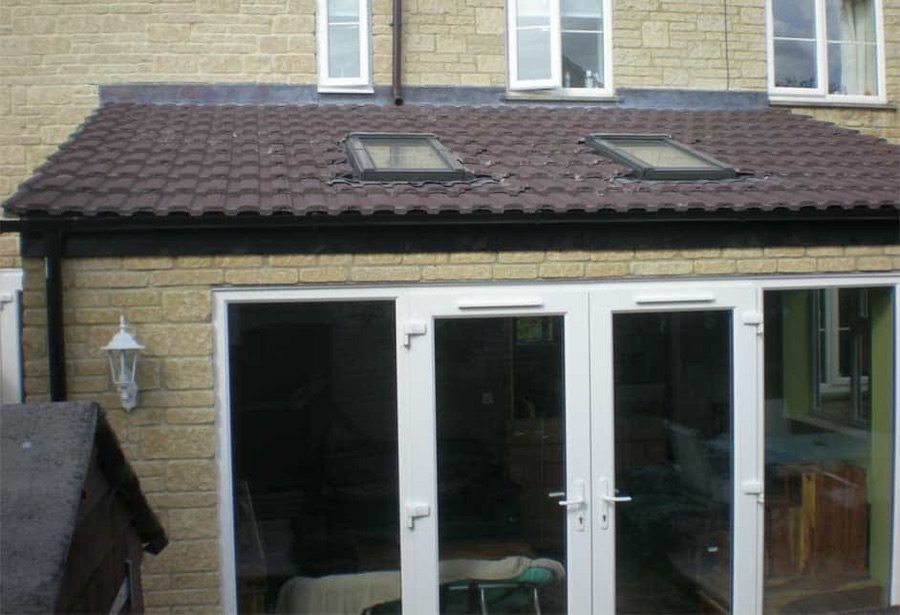 A rear extension with bifold doors and a lantern roof