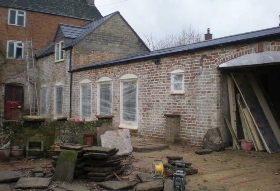 A house undergoing extensive works