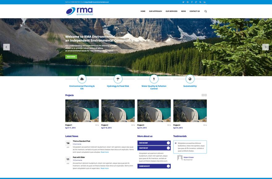 RMA Environmental — website designed by Mediatopia