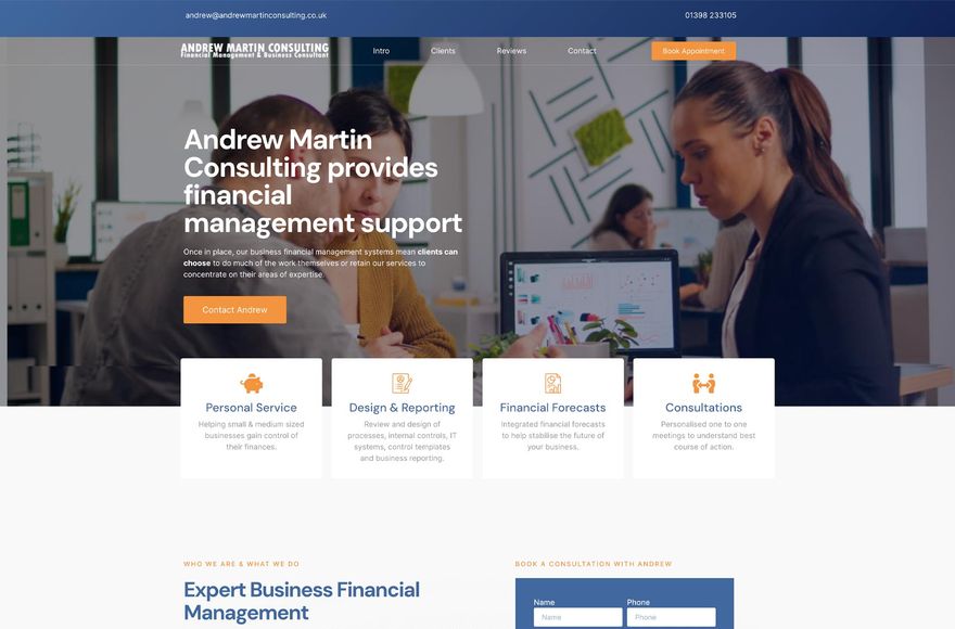 Andrew Martin Consulting — website designed by Mediatopia