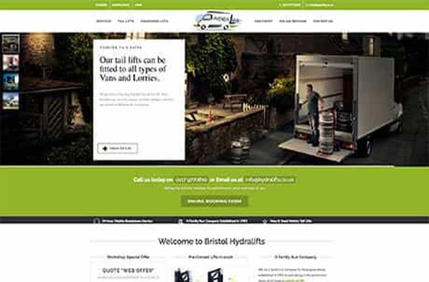 Bristol Hydralifts — website designed by Mediatopia