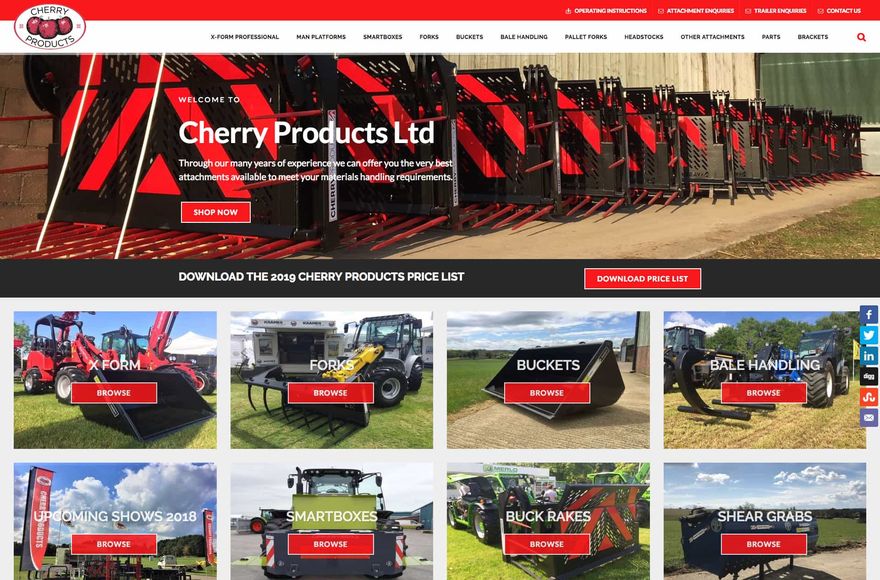 Cherry Products — website designed by Mediatopia