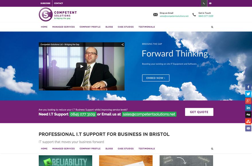 Competent Solutions — website designed by Mediatopia