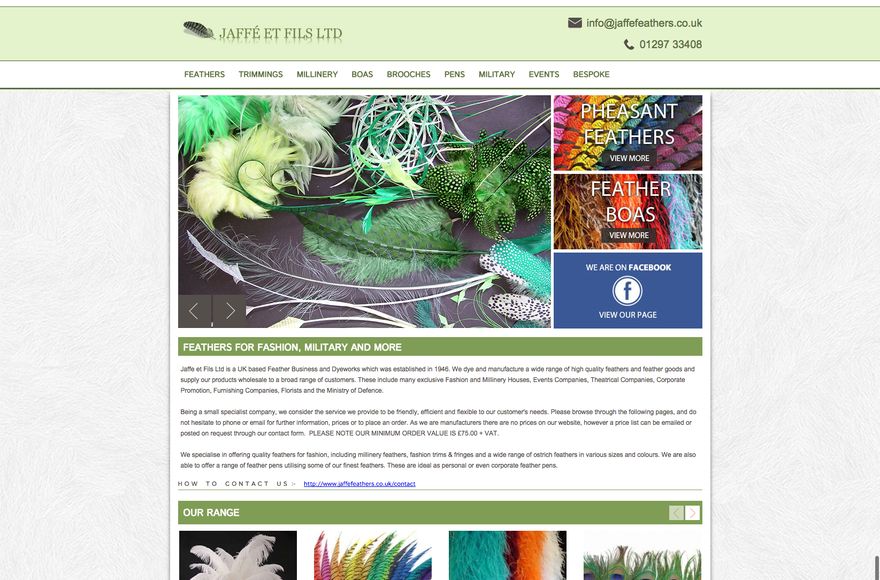 Jaffé et Fils — website designed by Mediatopia