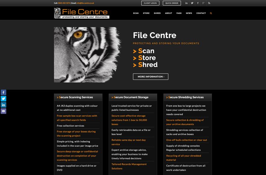 File Centre — website designed by Mediatopia