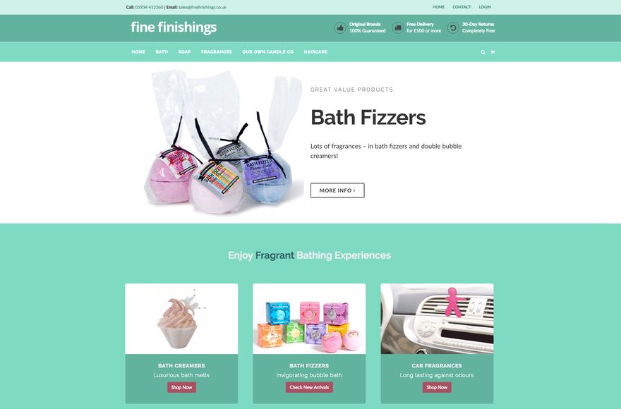 Fine Finishings — website designed by Mediatopia