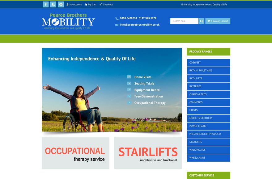 Pearce Brothers Mobility — website designed by Mediatopia