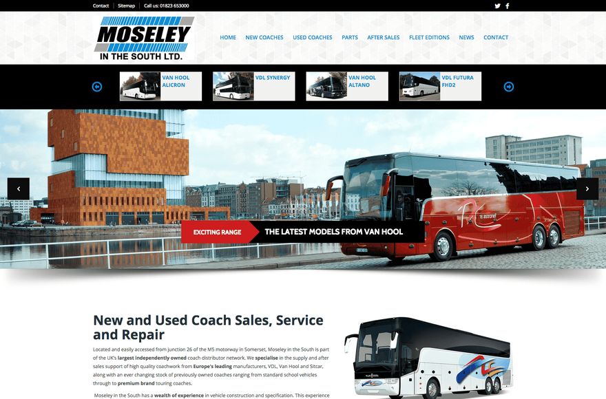 Moseley in the South — website designed by Mediatopia