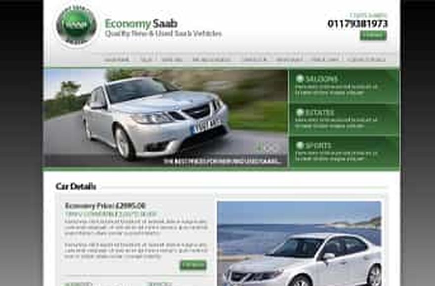 Economy Saab — website designed by Mediatopia