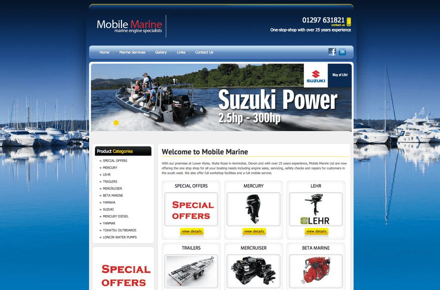 Mobile Marine — website designed by Mediatopia