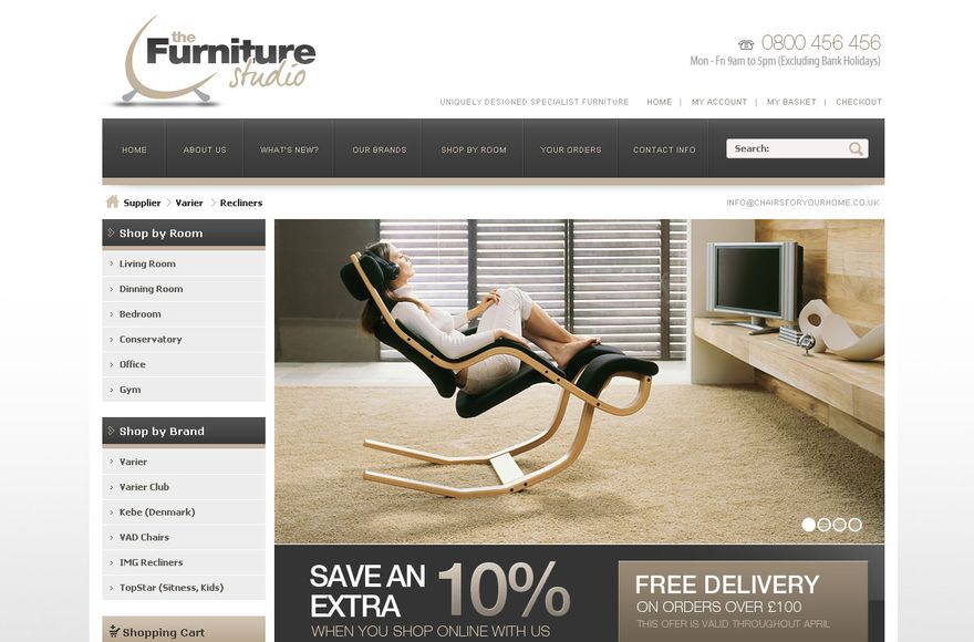 The Furniture Studio — e-commerce website designed by Mediatopia
