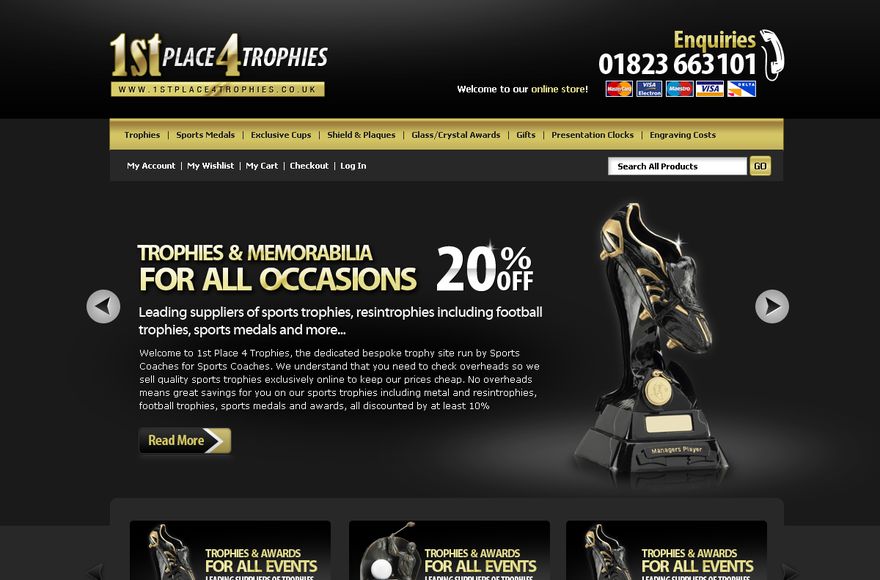 1st Place 4 Trophies — e-commerce website designed by Mediatopia