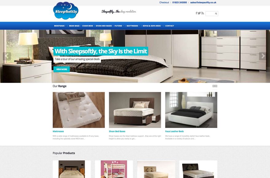 Sleepsoftly — e-commerce website designed by Mediatopia