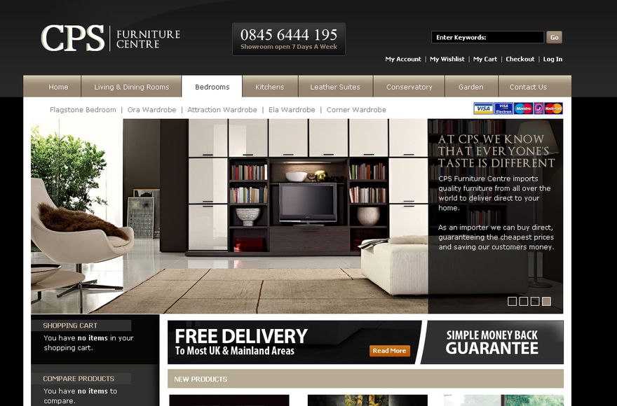 CPS Furniture Centre — e-commerce website designed by Mediatopia