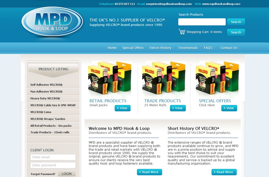 MPD Hook & Loop — e-commerce website designed by Mediatopia