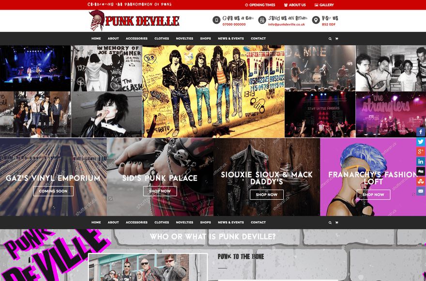 Punk Deville — e-commerce website designed by Mediatopia