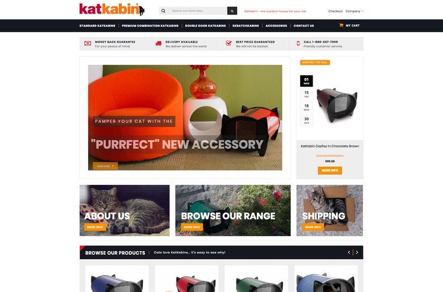 Katkabin — e-commerce website designed by Mediatopia