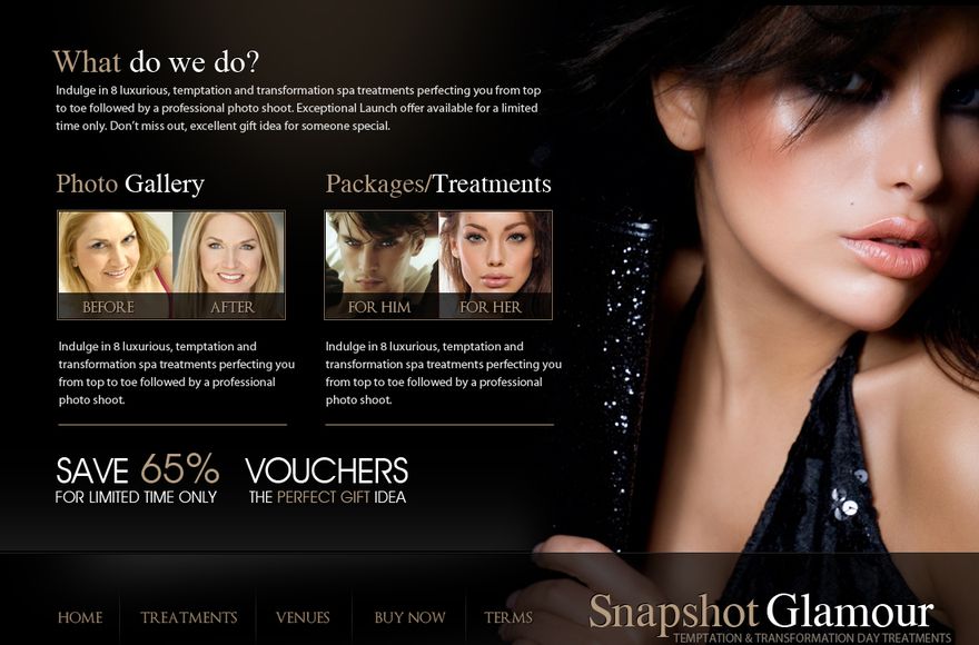 Snapshot Glamour — e-commerce website designed by Mediatopia