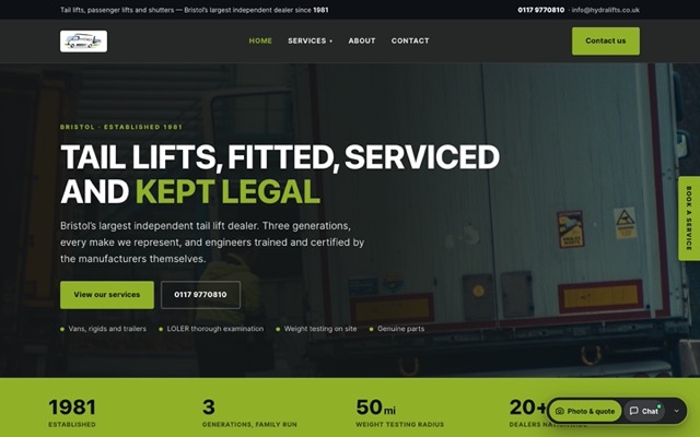 The new Bristol Hydralifts website