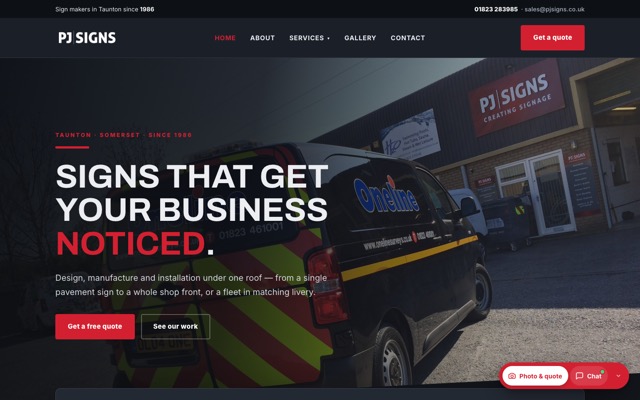The new PJ Signs website