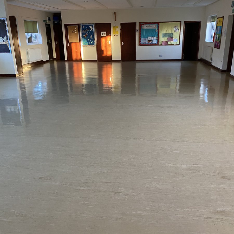 Main hall, buffed through &mdash; School Cleaning by Ashton Cleaning