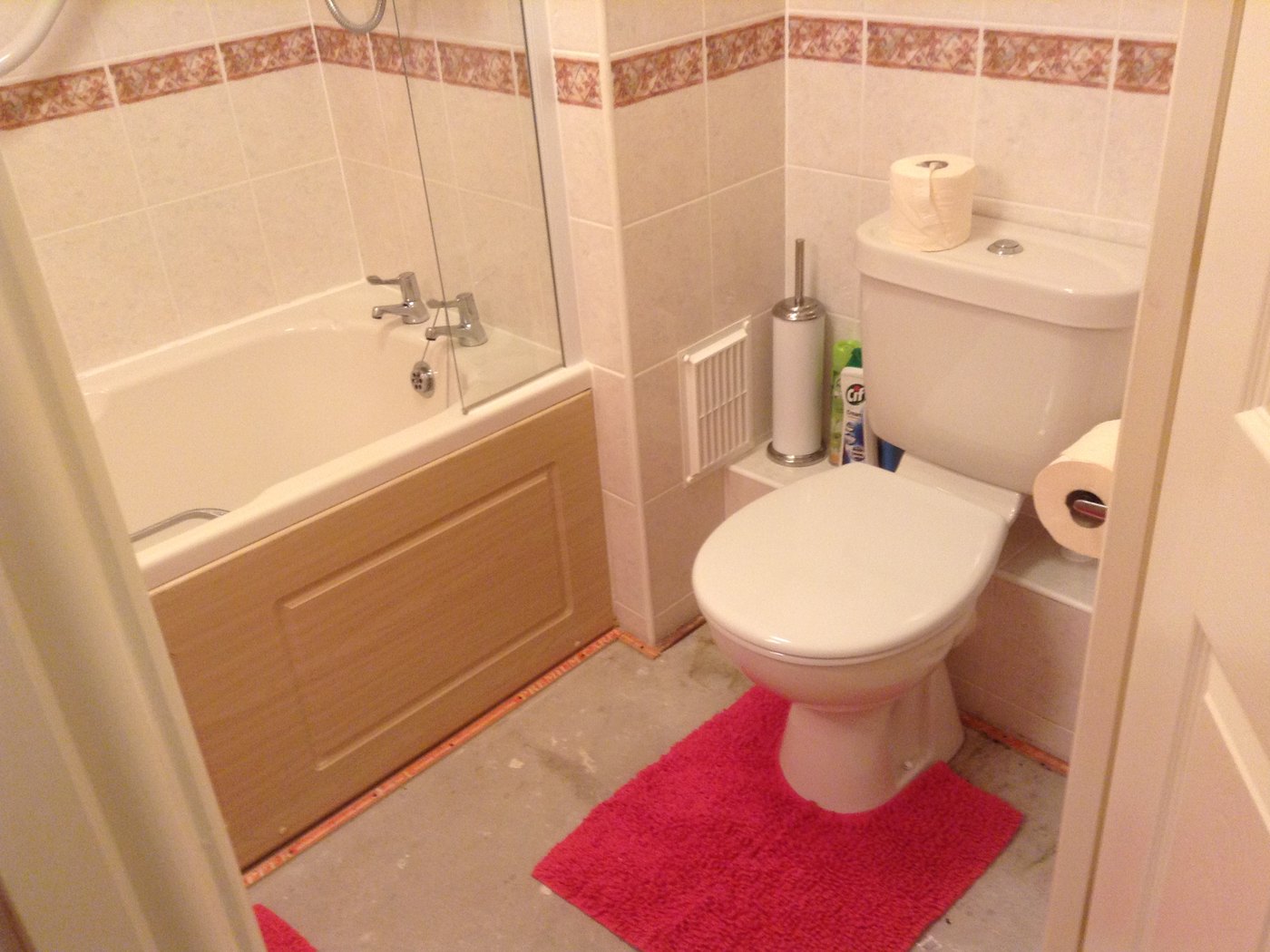 Bathroom cleared and deep cleaned — after