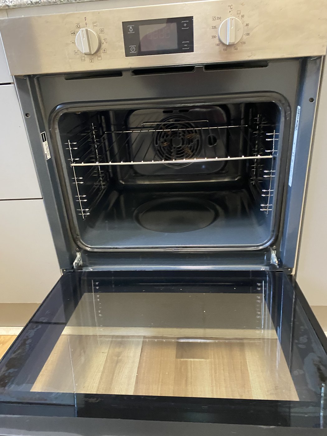 An oven cleaned by Ashton Cleaning — after