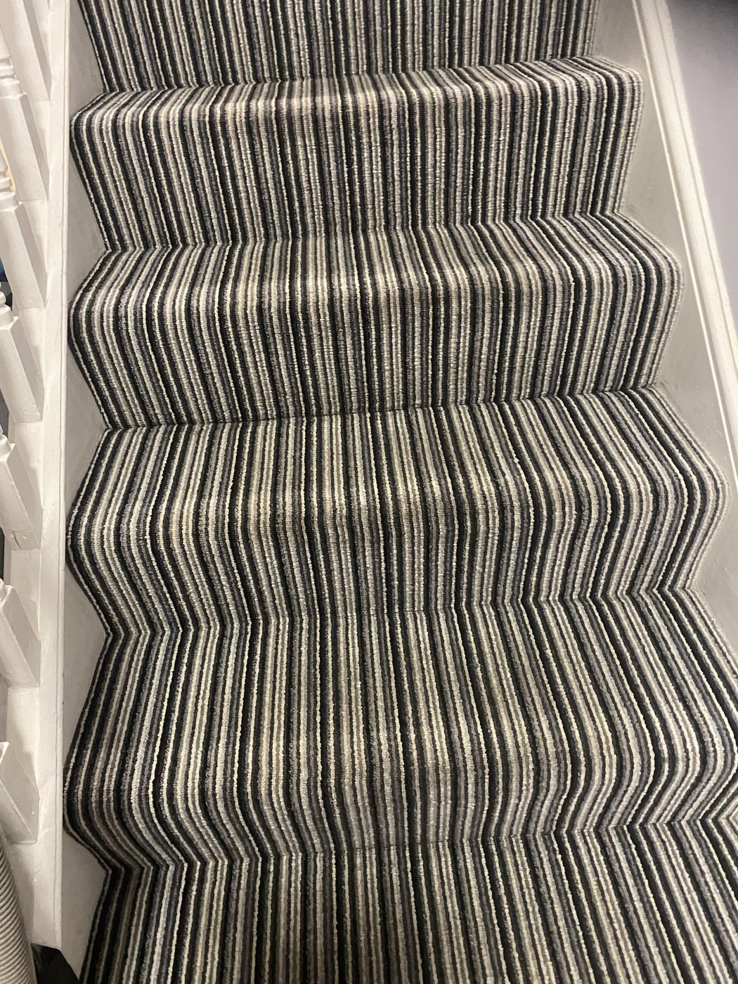 Stair carpet, cleaned through — after
