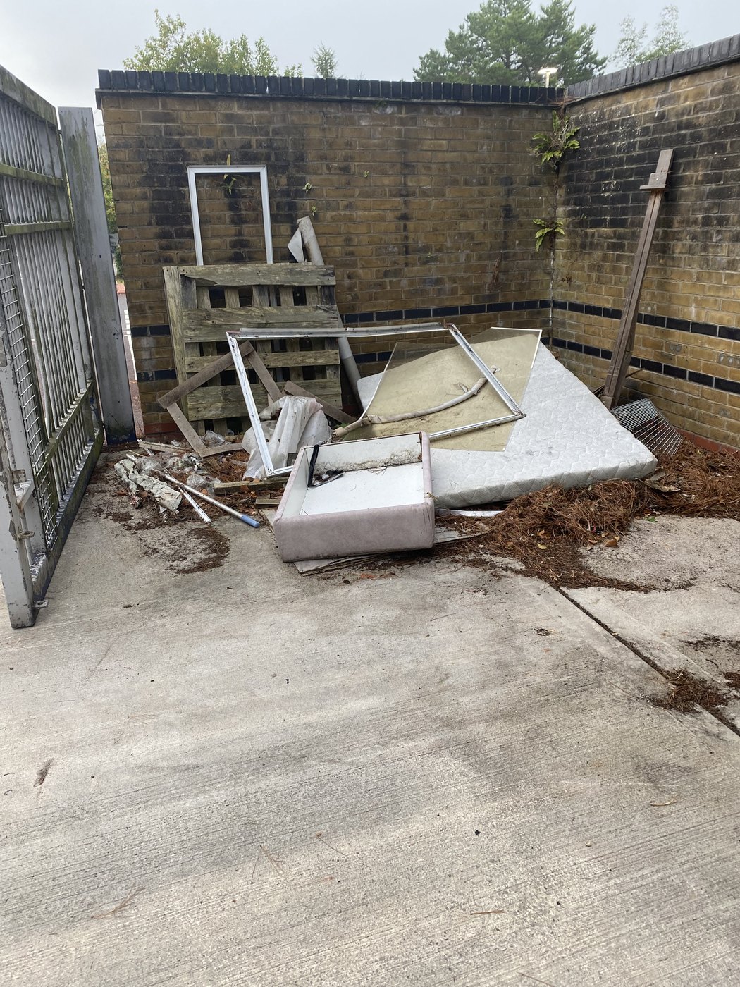 A site cleared after builders by Ashton Cleaning — before